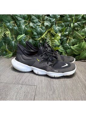 Nike Free RN 5.0 Running Shoes Men's Black White Volt AQ1289-003 Size 9